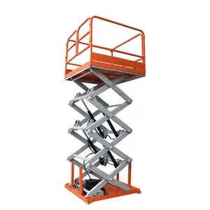 1000kgs bền an ninh điện Scissor Lift bảng với bảo vệ đường ray