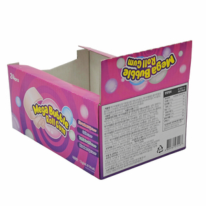 Custom rosa scatola di carta pieghevole <span class=keywords><strong>Mega</strong></span> rotolo di gomma da masticare e caramelle gommose Display portatile imballaggio alimentare per il cioccolato per le cartelle - Product Image 3