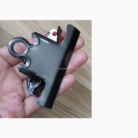 Pince de fixation à ressort en métal noir mat de 78 mm pour menu, presse-papiers, classeur, style vintage et rétro