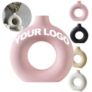 Custom Logo Vintage Nordic Modern Flower Ceramic Tabletop <b>Vase</b> with Artificial Plants Home Decor <b>Standing</b> Nordic Ceramic <b>Vase</b> - Product Image 1