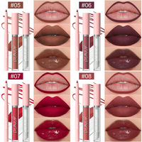 Kit de maquillage pour les lèvres 3 en 1 : crayon à lèvres, rouge à lèvres, gloss, crayon à lèvres lisse et waterproof, huile à lèvres hydratante et scintillante