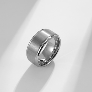 Matte Tungsten Steel <b>Ring</b> 6mm 8mm 10mm Unisex Simple Design Engagement Band For Men And Women - Product Image 4