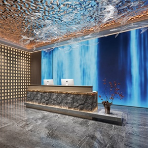 New yimutang hiện đại rắn gỗ vuông bàn tiếp tân thương mại cho khách sạn KTV bathhouse Bar bảng nhà hàng thu ngân bàn - Product Image 4