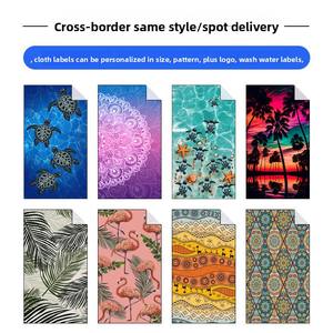 Nouvelle <span class=keywords><strong>serviette</strong></span> de plage en microfibre tropicale imprimée à séchage rapide été Protection solaire châle grande <span class=keywords><strong>serviette</strong></span> de bain de bain n'occupe <span class=keywords><strong>pas</strong></span> - Product Image 3