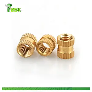 Manufacturer Fasten Diagonal Round Brass Embossed Nuts Brass knurled threaded Inserts Copper Nut Heat Set Inserts
