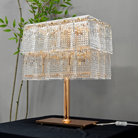 Magnifique lampe de table LED en cristal durable, design décoratif moderne pour la maison, la chambre à coucher, le salon, luminaire d'intérieur