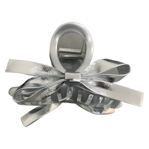 Pinza de Pelo con Diseño de Flor Plateada Elegante, de Lujo Discreto, para Mujer, Pinzas de Pelo de Cortex, Accesorios de Moda para el Cabello - Product Image 5