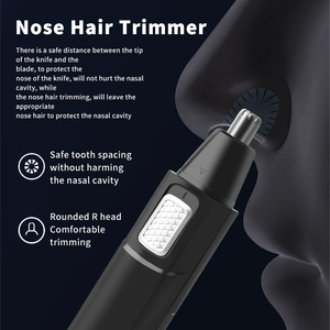 Kit de toilettage pour hommes noirs, tondeuse à cheveux électrique, tondeuse pour les oreilles et le <span class=keywords><strong>nez</strong></span>, accessoires complets pour la <span class=keywords><strong>coupe</strong></span> de cheveux à domicile, la barbe et les poils nasaux - Product Image 5