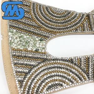 Parte superior de estilo <span class=keywords><strong>Birk</strong></span> marrón chocolate, parte superior de sandalia adornada con diamantes de imitación - Product Image 3