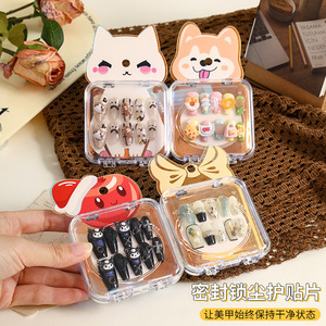 Transparent Nail Art Storage Box Rectangle 1-3L Dustproof Design Jewelry Display Case Cute Decorative Storage Boxes - Product Image 2