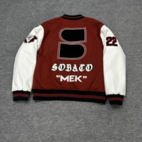 Winter Herren Chenille Buchstaben 3D Stickerei Bomberjacke Winddicht Atmungsaktiv V-Ausschnitt Nylon Baumwollfüllung 50 Stück MOQ Kundenspezifische Marke