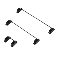 DUROCK Nero V2 Stabilisateurs mécaniques pleine taille à visser, montage sur PCB, USB/PS/2, rétroéclairage LED RGB, programmables, câbles noirs