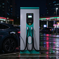 Borne de recharge rapide pour véhicules électriques DC EVSE 180kW-360kW à double connecteur, robuste, avec écran tactile et arrêt d'urgence, pour utilisation en extérieur