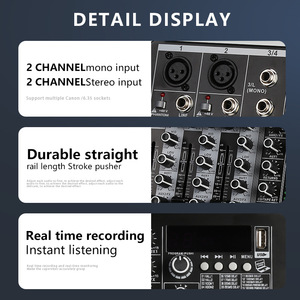 Consola de Mezclas Cableada SIVG de 4 <span class=keywords><strong>Canales</strong></span>, 16 Efectos Digitales, Cancelación de Ruido, Mini Mezclador de DJ para Grabación, Karaoke <span class=keywords><strong>en</strong></span> <span class=keywords><strong>Vivo</strong></span>, <span class=keywords><strong>en</strong></span> Casa - Product Image 6