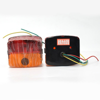 Ensemble de lampes de remorque 12V, lampe de camion ambre rouge Kit de lumière de remorque feu arrière de remorque