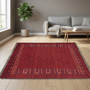 Alfombra de Lana/Seda Afelpada, Diseño Geométrico, Extra Gruesa, Antideslizante, para el Hogar, Colección Ocean Art - Product Image 3