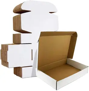 Foldable Custom white Cardboard Paper box Mailing Shipping Box 12x9x3 Literature Mailer