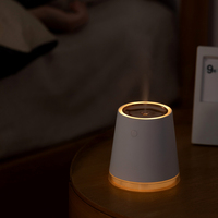 Humidificateur d'air USB mini 500 ml grande capacité moderne ultrasonique rechargeable sur batterie/alimentation électrique, de table en plastique, garantie 1 an