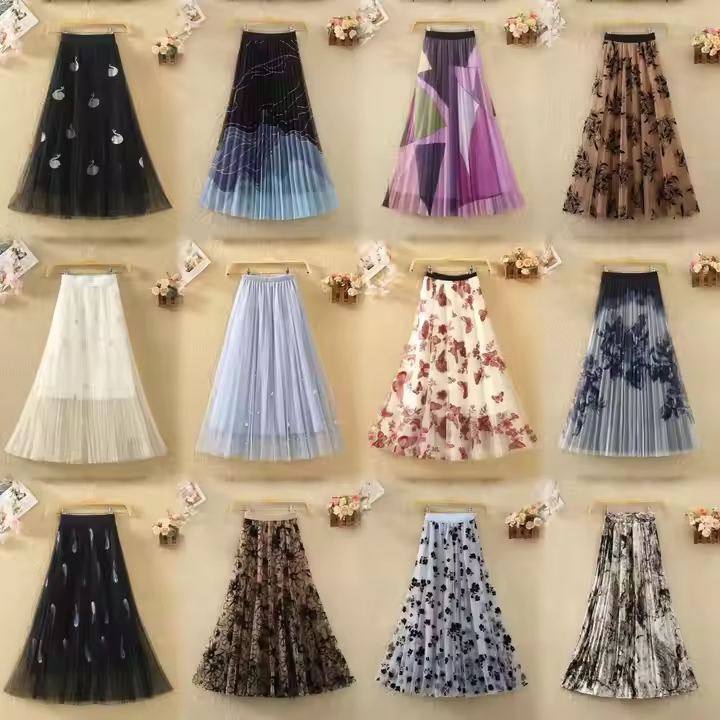Netting Mesh Skirt Definition Elegant Net Long Skirts Versatile