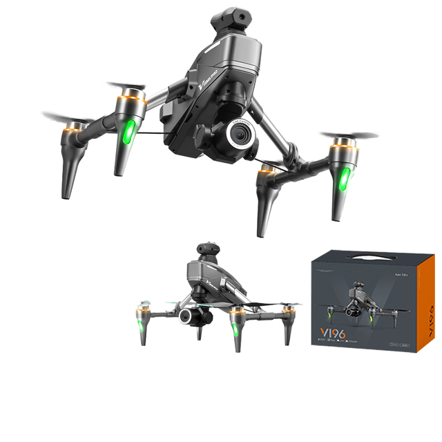 V196Cross-Border New Generation Beginner Drone Image Range Remote Control Brushless Plastic Foldable 6-Axis Gyro Quadcopter Toy