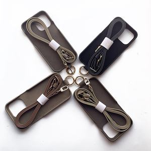 Dây Đeo Chéo Tùy Chỉnh Thông Dụng Có Thể Điều Chỉnh Được Bao Phủ Toàn Bộ Ốp Điện Thoại Bằng Da Đá Cuội Có Dây Đeo - Product Image 2