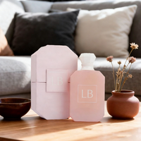 Flacon de parfum rectangulaire en verre de luxe avec pulvérisateur à pompe, couleur personnalisée, 30 ml/50 ml/100 ml, flacons vides