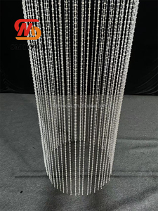 Elegante Lámpara de Araña de Acrílico con Cuentas Colgantes para Decoración de Techos Redondos en Bodas y Eventos - Product Image 5
