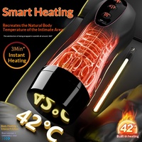 Godet de masturbation interactif entièrement automatique chauffant, péristaltique, en ABS+TPE, 10 modes de vibration, étanche, rechargeable par USB
