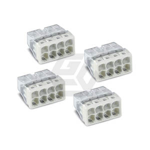 Wagos Kit konektor kawat cepat kompak asli 2273-202/203/204/205/208 konektor, 2/3/4/5/8 terminal kutub - Product Image 3