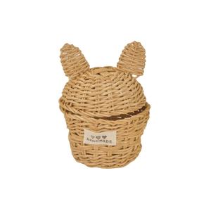 Cesto portaoggetti in rattan fatto a mano, modello in scala 1/12 della bambola <span class=keywords><strong>Maileg</strong></span>, utilizzato come mini mobile decorativo - Product Image 1