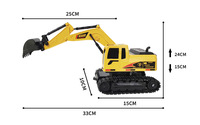 2024 vente chaude 1/20 6 canaux RC pelle modèle Expert télécommande Construction jouet avec musique et effets de lumière