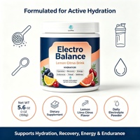 Poudre d'électrolytes citron et lime ODM OEM à hydratation rapide favorise la récupération et l'énergie, sans sucre, naturelle, pour le fitness et les athlètes