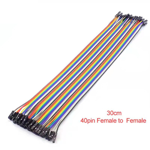 Cable de puente DuPont personalizado macho a macho, paso de 2.54 mm, 1 2 3 4 6 8 10 12 14 16 20 40 pines, cable arcoíris para kit Arduino - Product Image 2