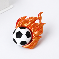 Base de flamme rotative imprimée en 3D pour le football flamboyant |   Cadeau promotionnel sportif personnalisé et ornement de bureau |   Design d'art moderne 6,7x5cm