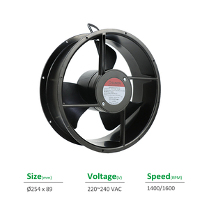 Ventilateur axial de refroidissement pour armoire, à roulement à billes, SUNON A2259-MBL TC.GN 220-240V 23/30W 1400/1600RPM, électrique, OEM ODM - Product Image 2