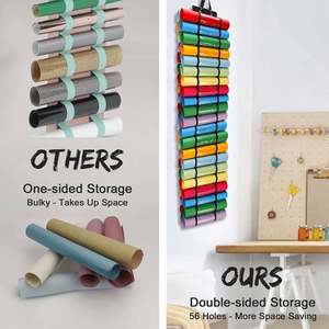 <b>Vinyl</b> Organizers Holder Holds up to 48 Rolls Wall-Mount <b>Vinyl</b> Holder Bag for Craft Room Organizers and <b>Storage</b> - Product Image 6