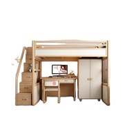 Multifunktion ales Kombination sbett Kleine Einheit Kinder bett unter Schreibtisch Doppel Eins mit Kleider schrank Hoch-und Niedrig bett