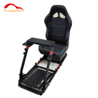 Chaise de jeu avec simulateur de course pliable compatible avec PS4 PS5, équipée d'un volant pour une expérience de course immersive