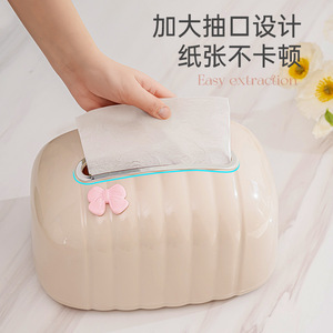 Cute Bread Shaped Desktop Tissue Box With Lift Spring Mechanism For Home Living Room And Car Use - Product Image 5