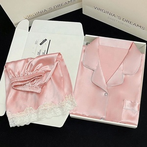 Pigiama da donna di alta qualità, set da 2 pezzi, morbido, con elastico in vita, per l'estate <span class=keywords><strong>e</strong></span> la primavera, per rilassarsi <span class=keywords><strong>e</strong></span> <span class=keywords><strong>dormire</strong></span> - Product Image 4