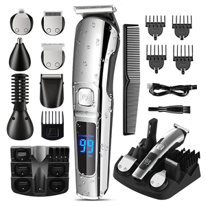 Recortadora de <span class=keywords><strong>Barba</strong></span> Multifunción <span class=keywords><strong>para</strong></span> Hombre, Máquina de Aseo 11 en 1, Impermeable, Recargable, <span class=keywords><strong>para</strong></span> <span class=keywords><strong>Afeitar</strong></span> Cara, <span class=keywords><strong>Bigote</strong></span>, Cuerpo, Orejas, Nariz <span class=keywords><strong>y</strong></span> Vello Corporal - Product Image 1