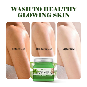 Mejor <span class=keywords><strong>Exfoliante</strong></span> Corporal Batido de Aloe Vera 500g, Crema <span class=keywords><strong>Exfoliante</strong></span> Facial Batida Natural <span class=keywords><strong>con</strong></span> <span class=keywords><strong>Glicerina</strong></span> para Rostro, Retiene la Humedad, Marca Privada - Product Image 5