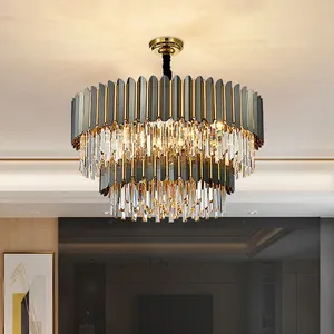 Textured hanging lamp indoor living room ring elegant chandelier silver italian fancy modern ceiling lights fixtures pendant