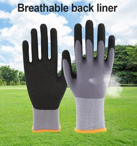 Gant <span class=keywords><strong>de</strong></span> travail <span class=keywords><strong>de</strong></span> sécurité en Nylon, doublure en Spandex, revêtement en Nitrile, Micro mousse <span class=keywords><strong>de</strong></span> sable, calibre 15 - Product Image 5