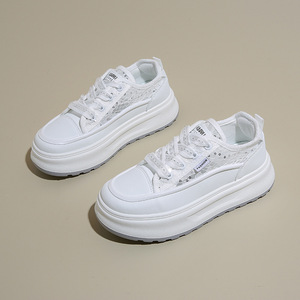 Chaussures compensées tendance pour femme, respirantes en maille, polyvalentes, style streetwear, collection été 2024 - Product Image 2