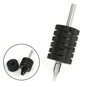 Empuñadura de aluminio con bloqueo para máquina de tatuaje, 30mm 35mm, engrosada, negra, accesorios para cartuchos de máquina rotativa - Product Image 1