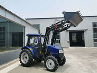 Tracteur agricole 50hp 4wd avec chargeur frontal pelleteuse pelleteuse pelle tracteur agricole d'occasion à vendre