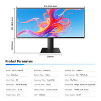 Monitor Gaming OEM de Fábrica de 34 Pulgadas 4K 3440*1440 LCD Negro 165Hz 300nits IPS 1ms(GTG) para eSports