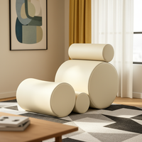 Neues Design Großhandel Einzelner Freizeitsessel Ultrafaser-Leder Ergonomischer Faulenzerstuhl Moderne Wohnzimmermöbel