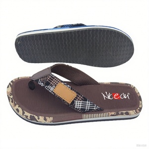 Sandalias de Playa Personalizadas Nicecin con Logotipo, Diseño Único a Cuadros y Camuflaje, Correa Ancha de Tela, Pantuflas Suaves de EVA, OEM ODM - Product Image 3